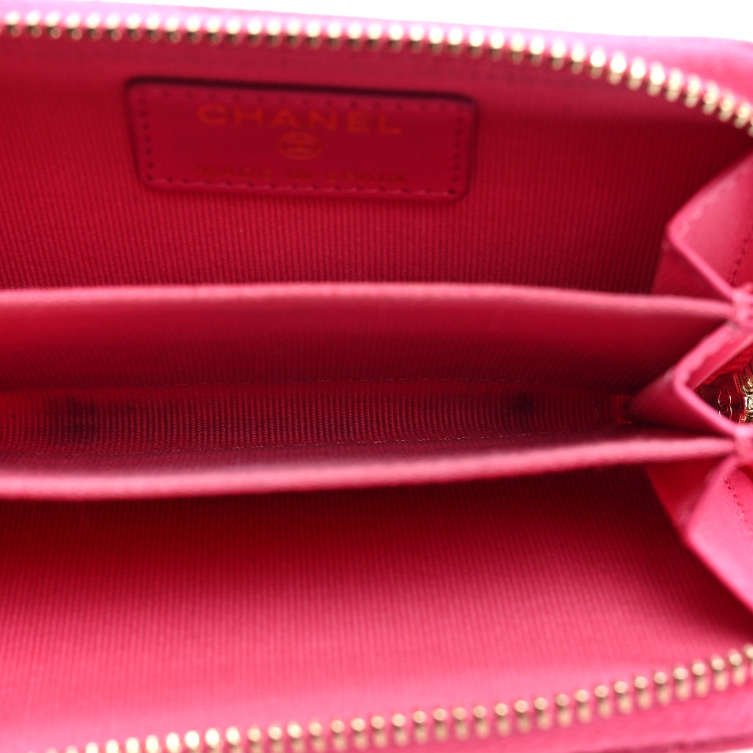 Chanel Caviar Quilted Zip Around Coin Purse Pink 5 of 7
