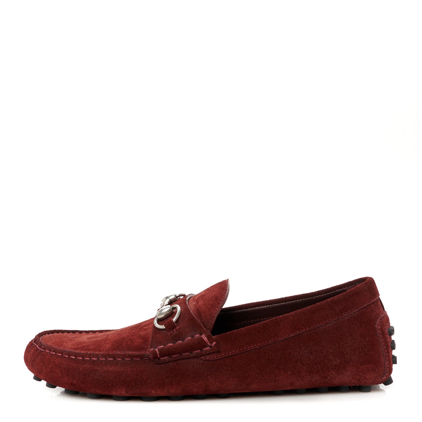 Suede Mens Horsebit Driver Loafers 8.5 Muse Burgundy