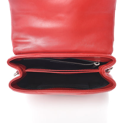 Saint Laurent Calfskin Y Quilted Monogram Toy Loulou Crossbody Bag Red 7 of 9