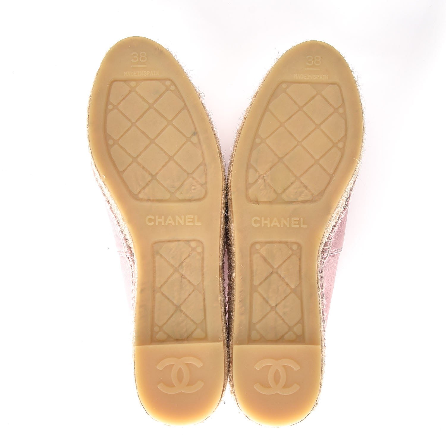 Chanel Lambskin CC Espadrilles 38 Light Pink 8 of 10