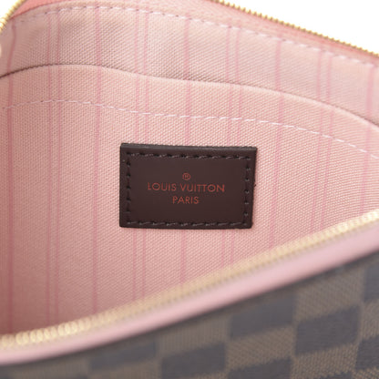 Louis Vuitton Damier Ebene Neverfull MM GM Pochette Rose Ballerine 6 of 9