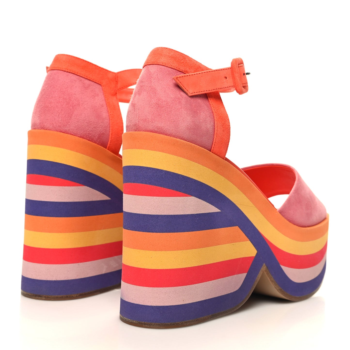 Suede Goatskin Early Wedge Sandals 37