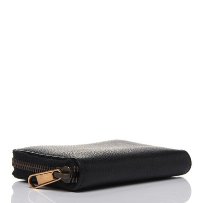 Gucci Calfskin Logo Zip Around Card Case Black 4 of 9