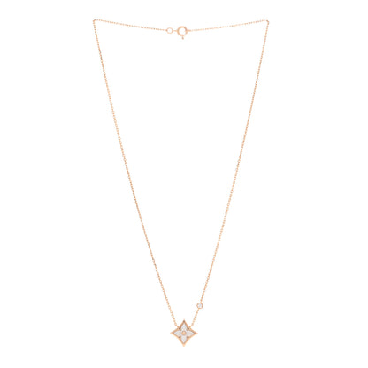 Louis Vuitton 18K Pink Gold Diamond Mother of Pearl Color Blossom BB Star Pendant Necklace 3 of 6