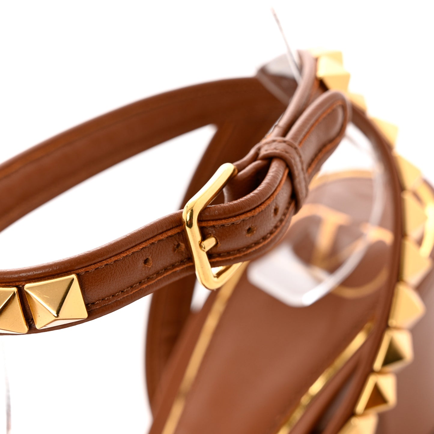 Calfskin Rockstud No Limit 60mm Sandals 38.5 Selleria