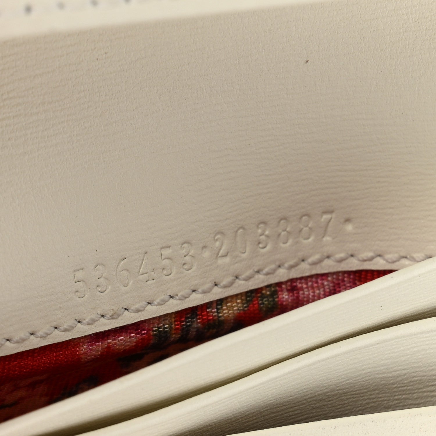 Gucci Calfskin Web Trapuntata GG Card Case Wallet Off White 7 of 8