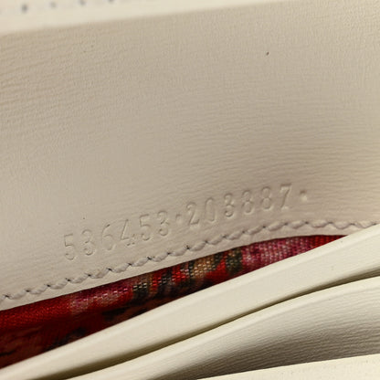 Gucci Calfskin Web Trapuntata GG Card Case Wallet Off White 7 of 8
