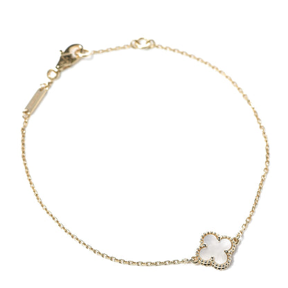 Van Cleef & Arpels 18K Yellow Gold Mother of Pearl Sweet Alhambra Bracelet 1 of 8