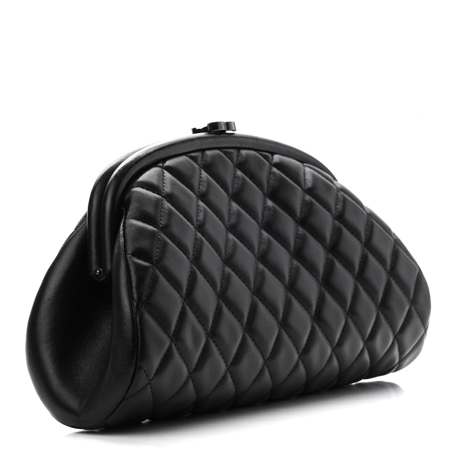 Lambskin Quilted Timeless Clutch Black