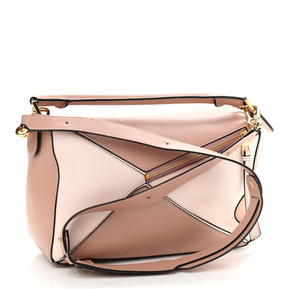 Loewe Calfskin Suede Medium Puzzle Bag Blush 3 of 10