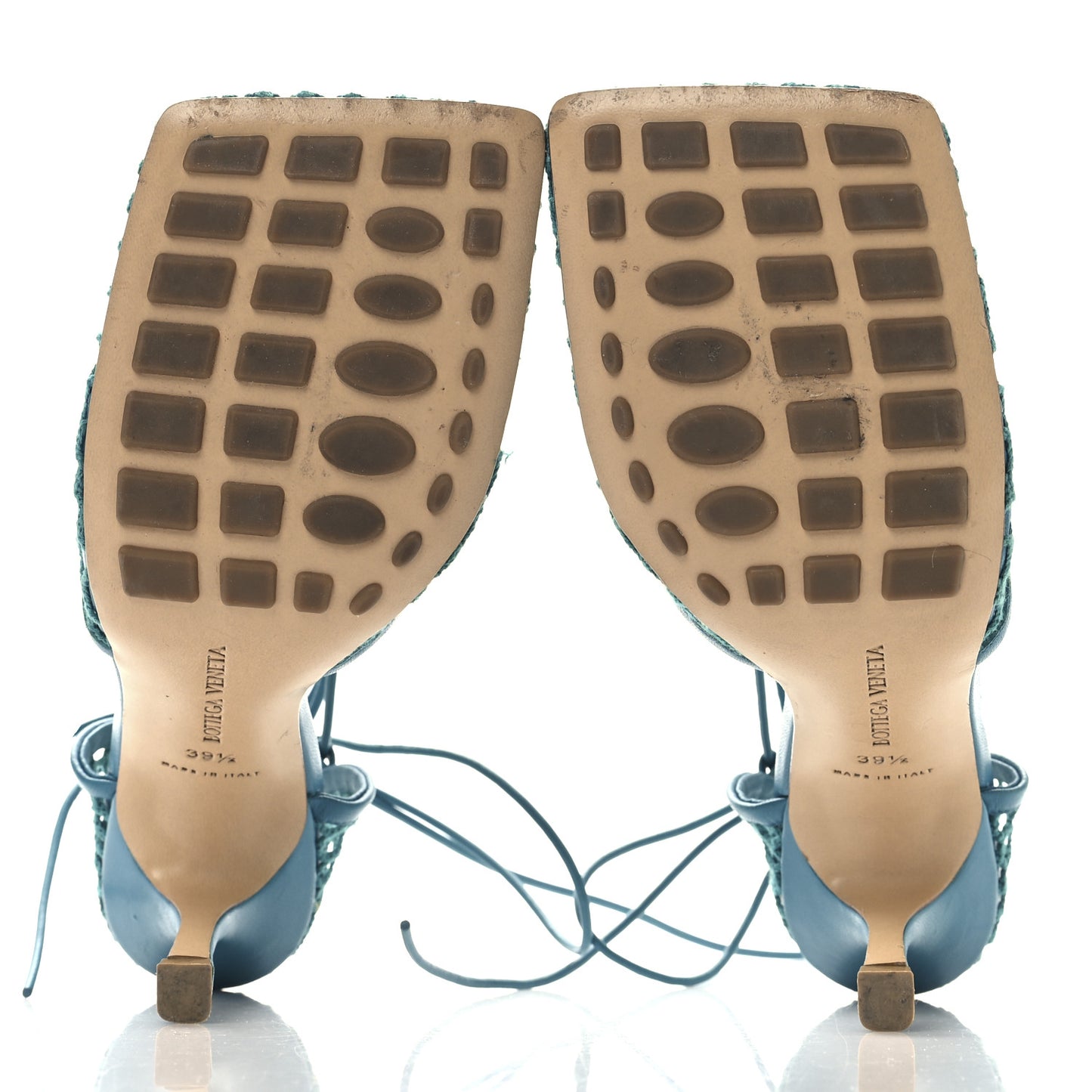Mesh Nappa Stretch Ankle Tie 90mm Sandals 39.5 Blaster