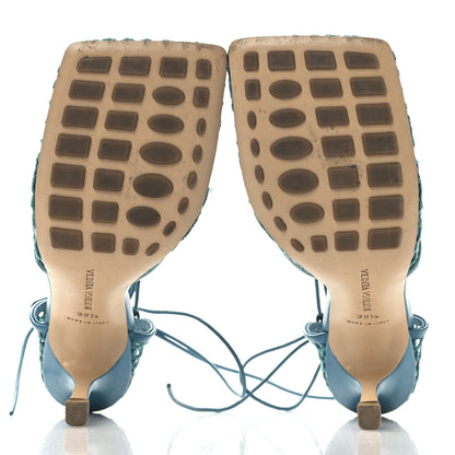 Bottega Veneta Mesh Nappa Stretch Ankle Tie 90mm Sandals 39.5 Blaster 6 of 8