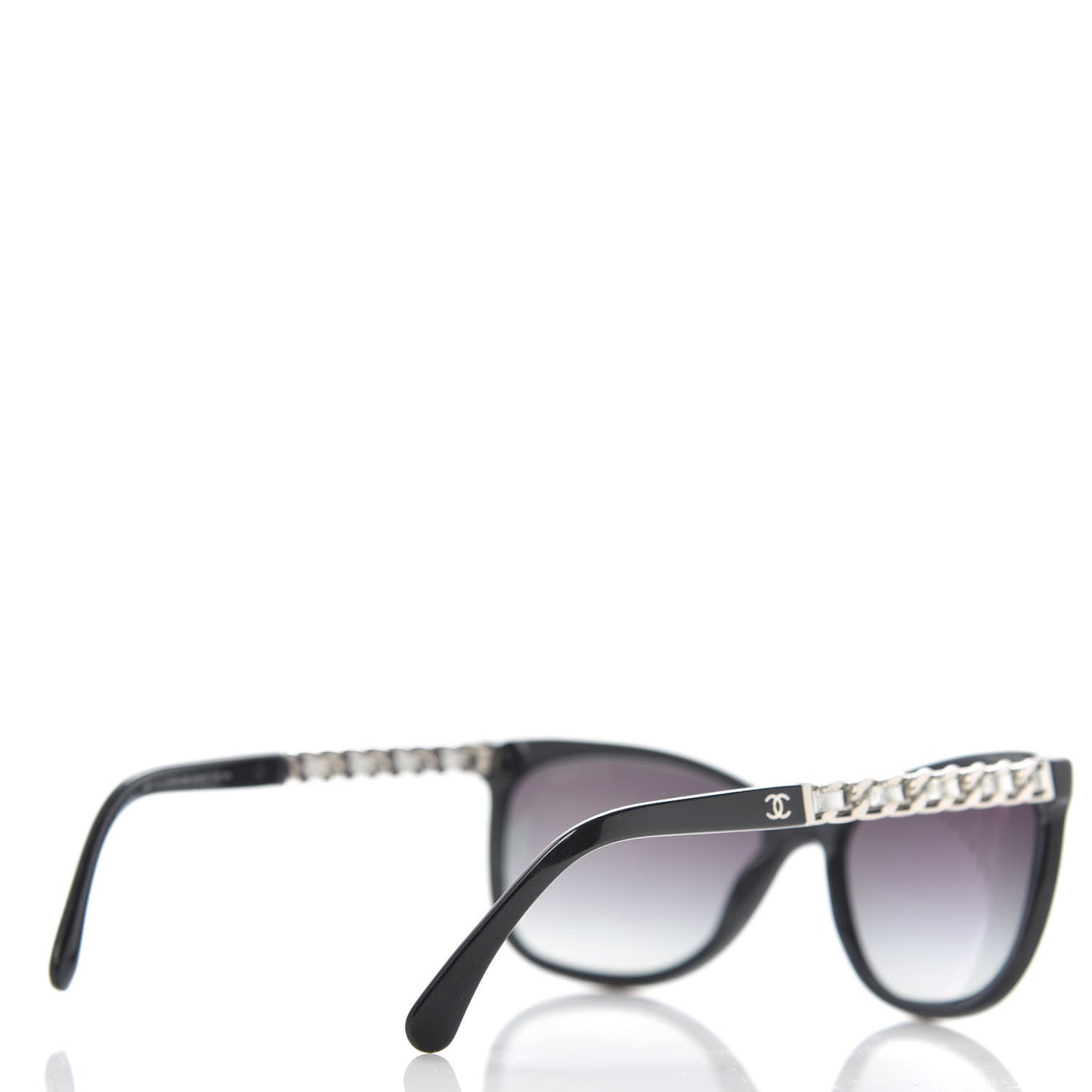 Cat Eye Chain Sunglasses 5260-Q Black