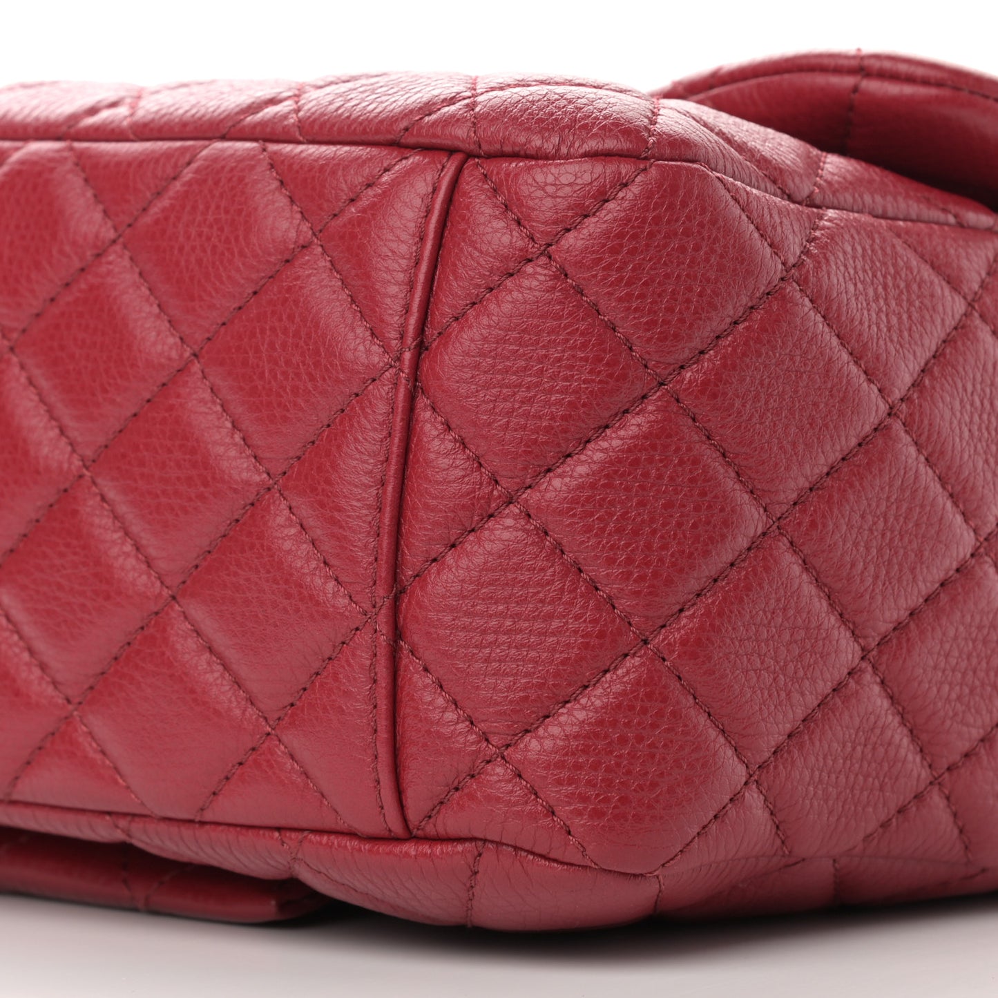 Calfskin Quilted Small XXL Travel Flap Bag Red