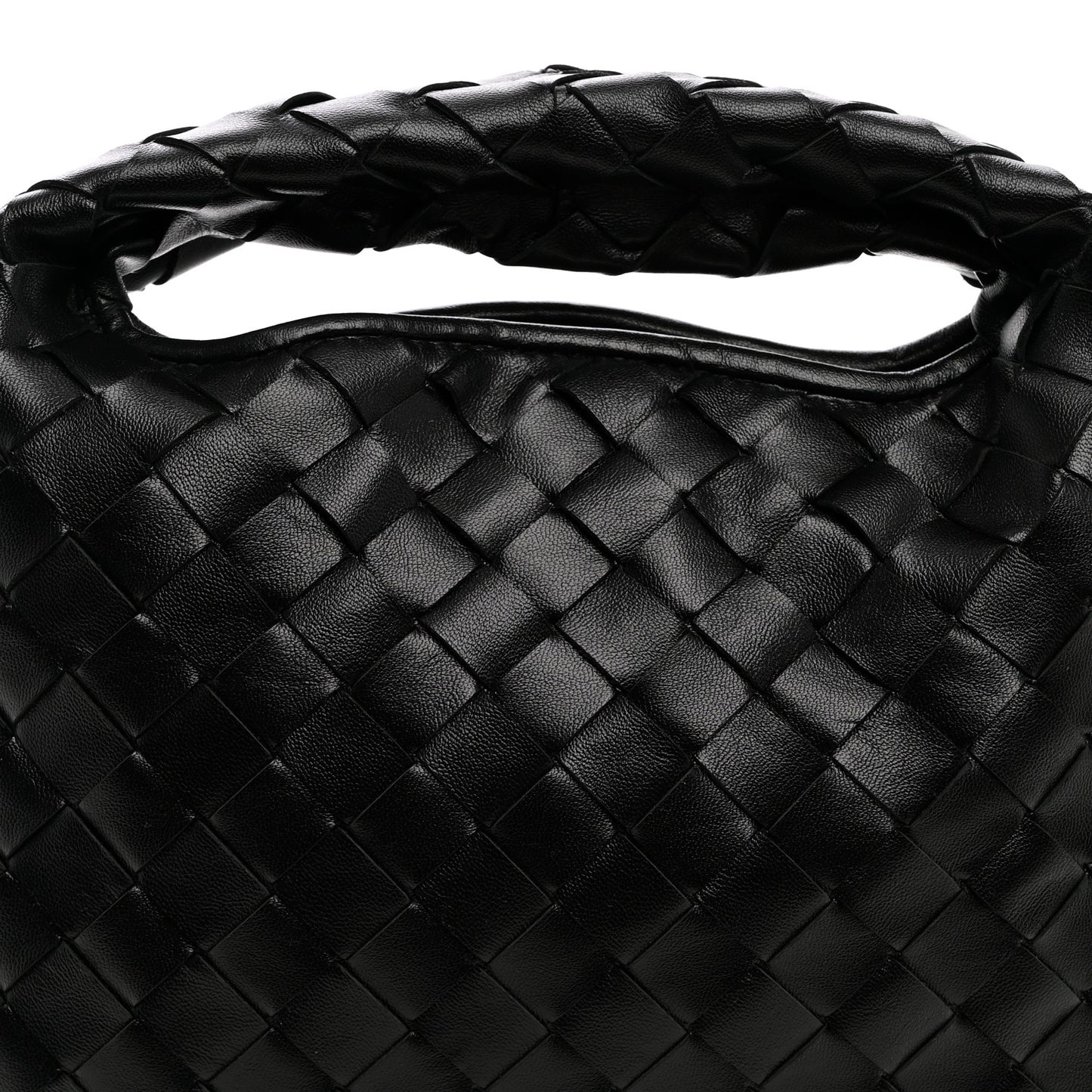 Calfskin Intrecciato Mini Hop Black