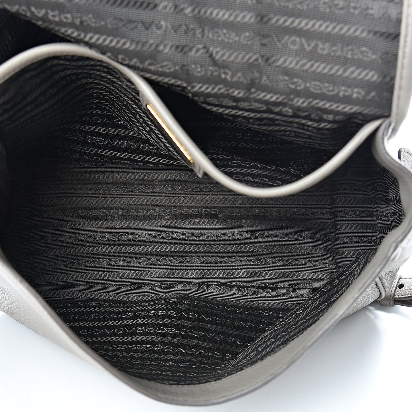 Vitello Daino Crossbody Flap Grey