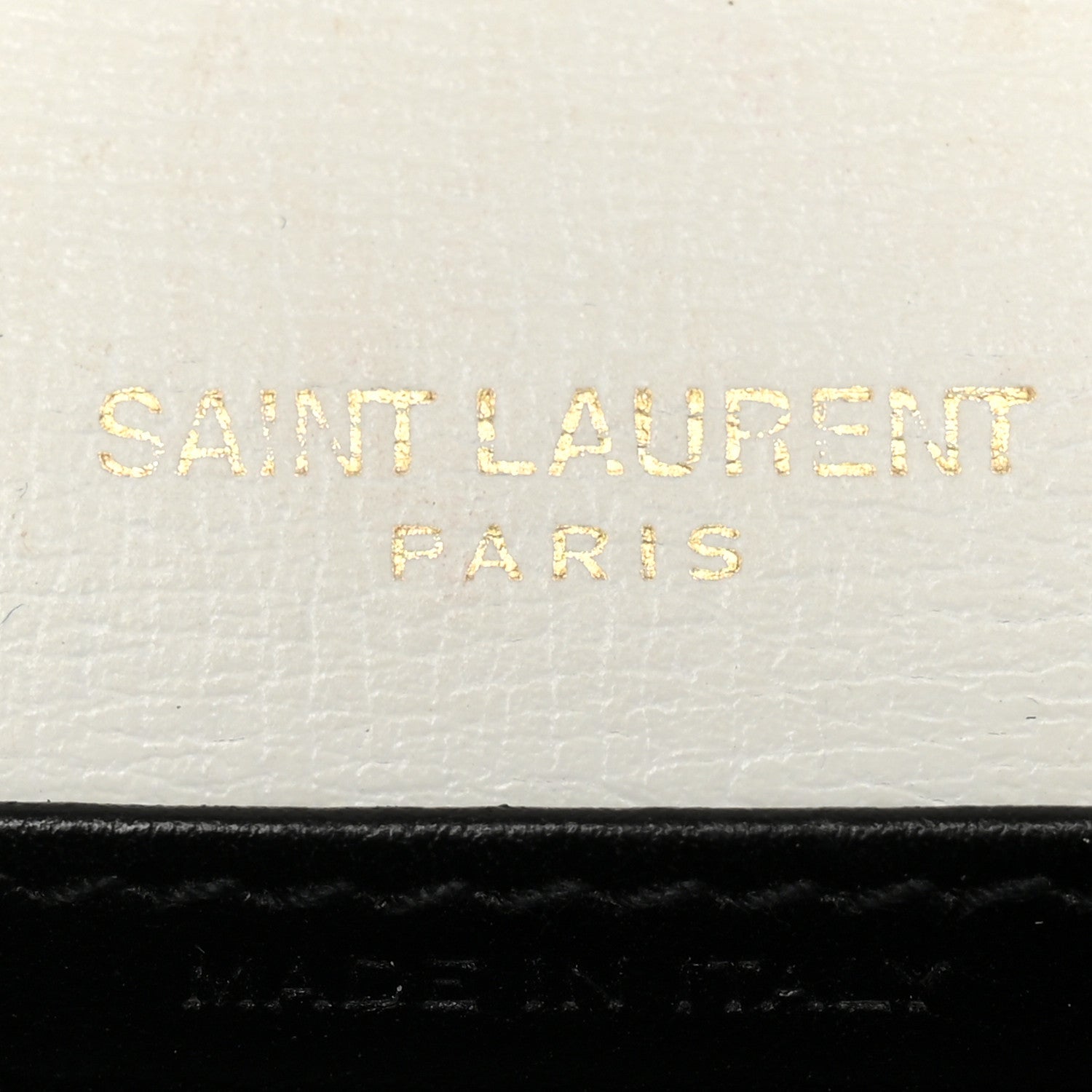 Saint Laurent New Aspen Calfskin Bi-Color Monogram Sunset Chain Wallet  Black Dirty White 11 of 13