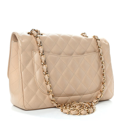 Chanel Caviar Quilted Jumbo Single Flap Beige Clair 2 of 4