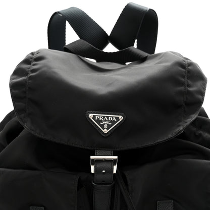 Prada Re-Nylon Vela Saffiano Medium Backpack  Black 9 of 11