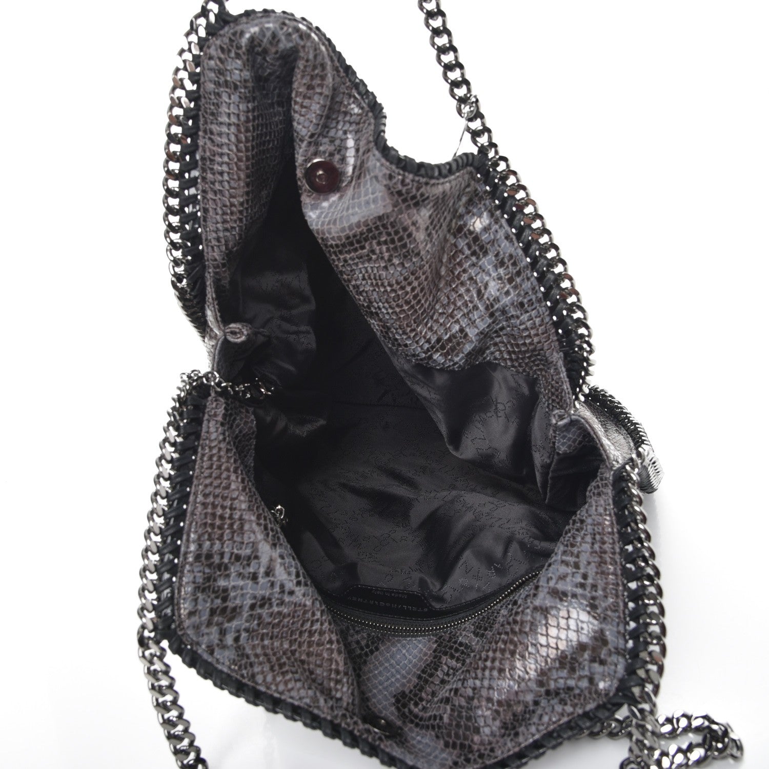 Stella McCartney Eco Python Big Falabella Tote Dark Grey 6 of 9