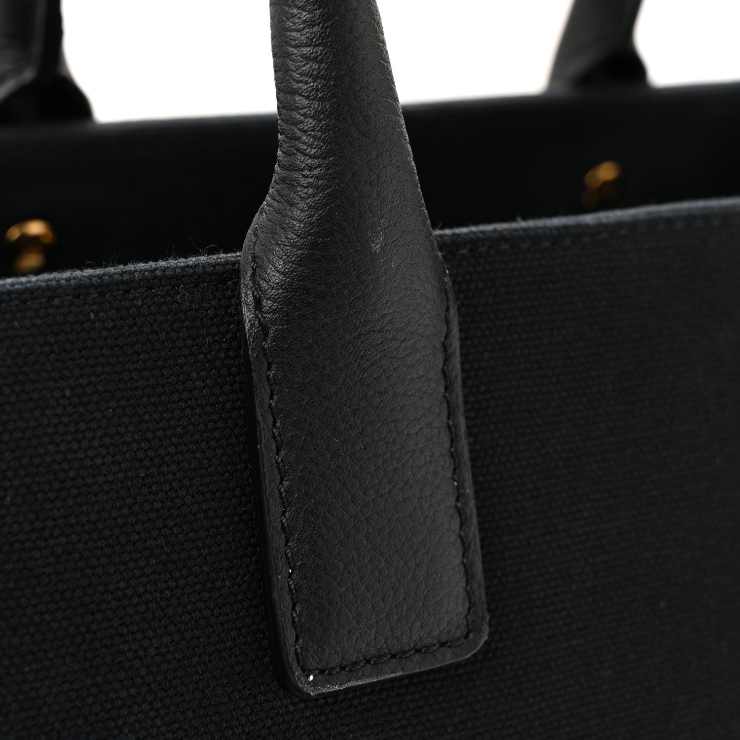 Versace Canvas Calfskin La Medusa Small Tote Black 10 of 12