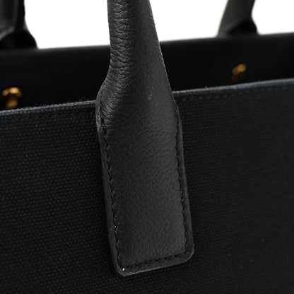 Versace Canvas Calfskin La Medusa Small Tote Black 10 of 12