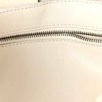 Bottega Veneta Lambskin Maxi Intrecciato Cassette Crossbody Bag White 6 of 9