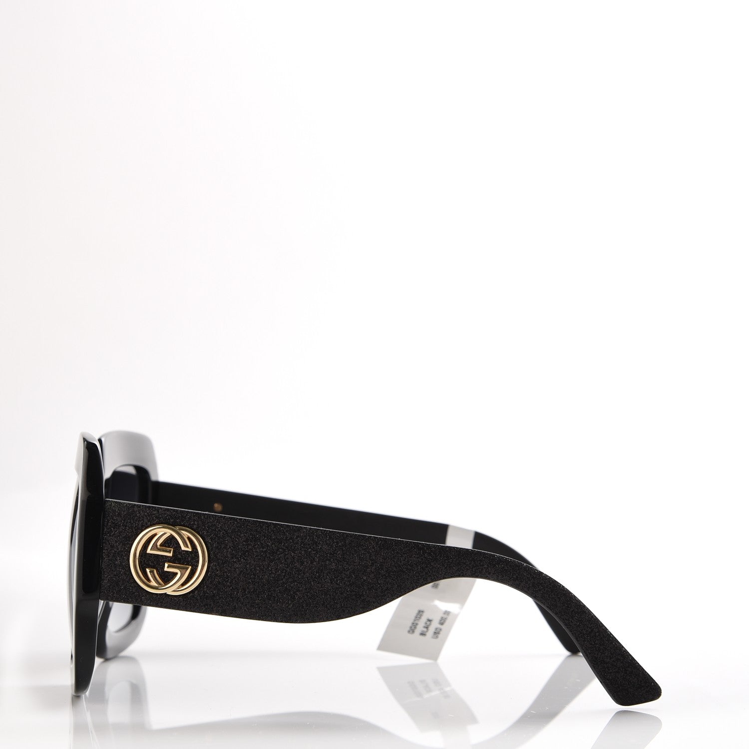 Gucci Square Frame GG0102S Sunglasses Glitter Black 2 of 9