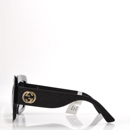 Gucci Square Frame GG0102S Sunglasses Glitter Black 2 of 9