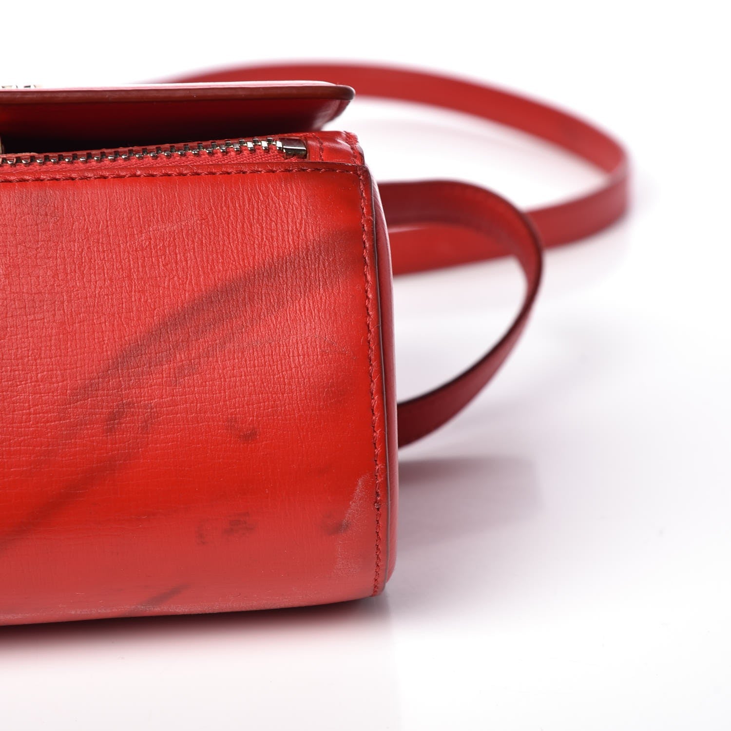 Givenchy Textured Calfskin Mini Pandora Box Crossbody Bag Red 8 of 18