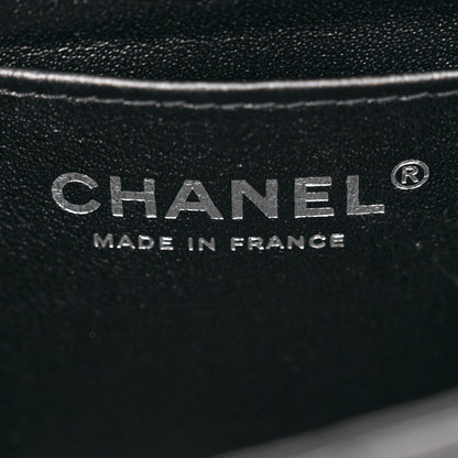 Chanel Patent Crumpled Calfskin Chevron Quilted Mini Rectangular Flap So Black 6 of 10