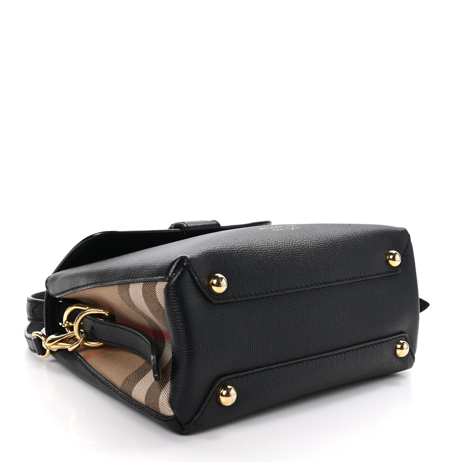 Burberry Derby Calfskin House Check Small Camberley Black 4 of 11