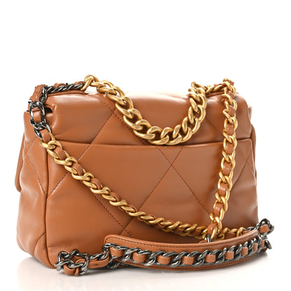 Chanel Lambskin Quilted Medium Chanel 19 Flap Brown 3 of 9
