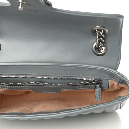 Gucci Calfskin Matelasse Aria Small GG Marmont Shoulder Bag Deep Grey 5 of 11