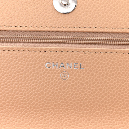 Chanel Caviar Quilted Wallet on Chain WOC Beige 6 of 18