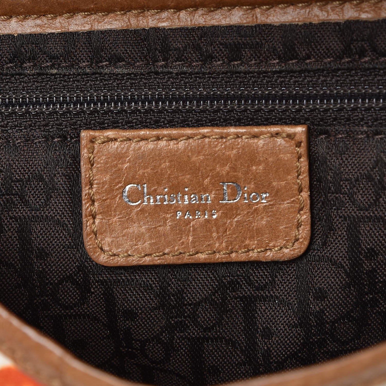 Christian Dior Canvas Floral Saddle Bag 6 of 11