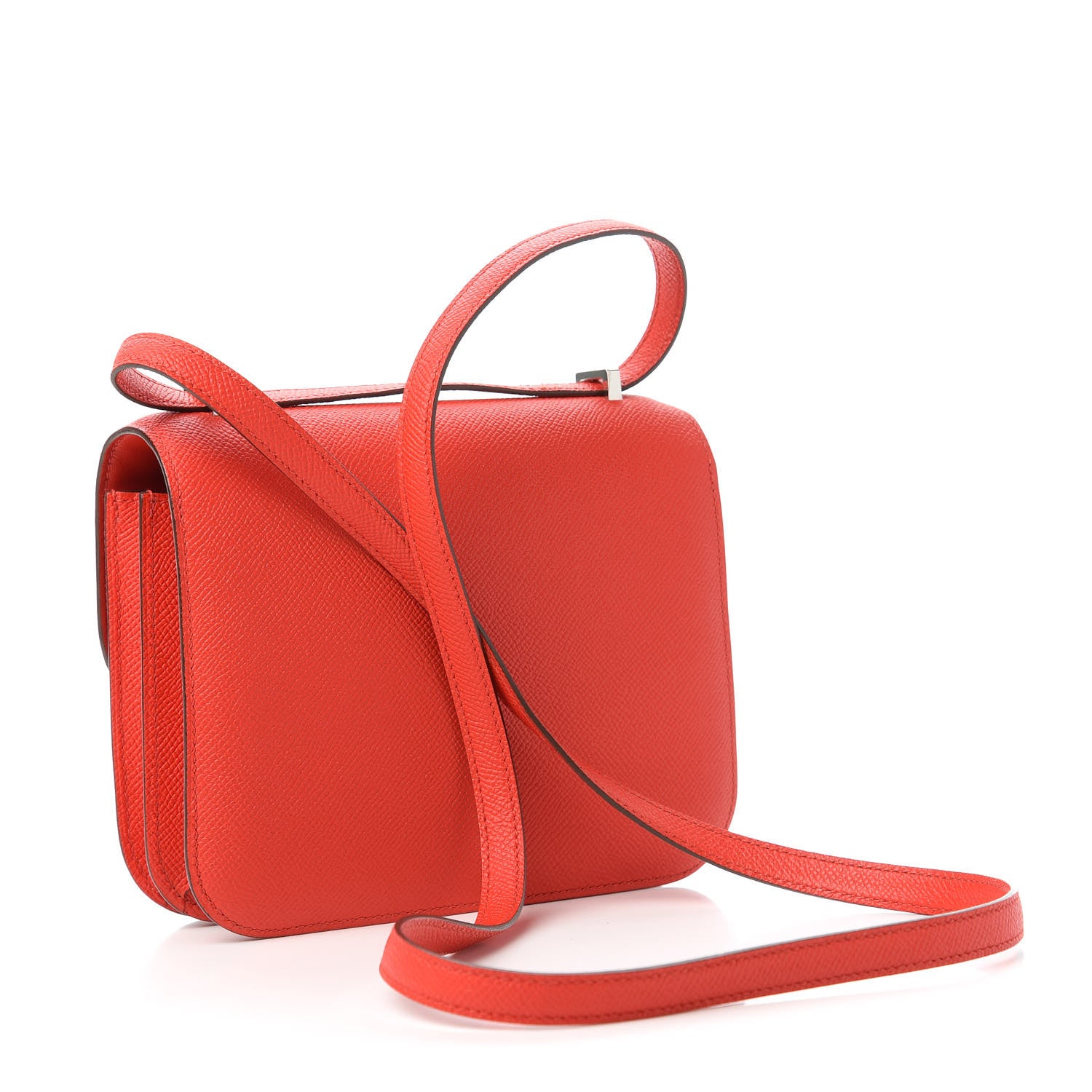 Hermes Epsom Enamel Constance 18 Capucine Sanguine 4 of 14