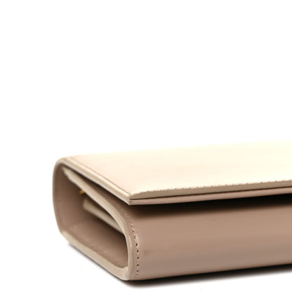 Saint Laurent Glossy Calfskin Monogram Chain Wallet Dark Beige 6 of 8