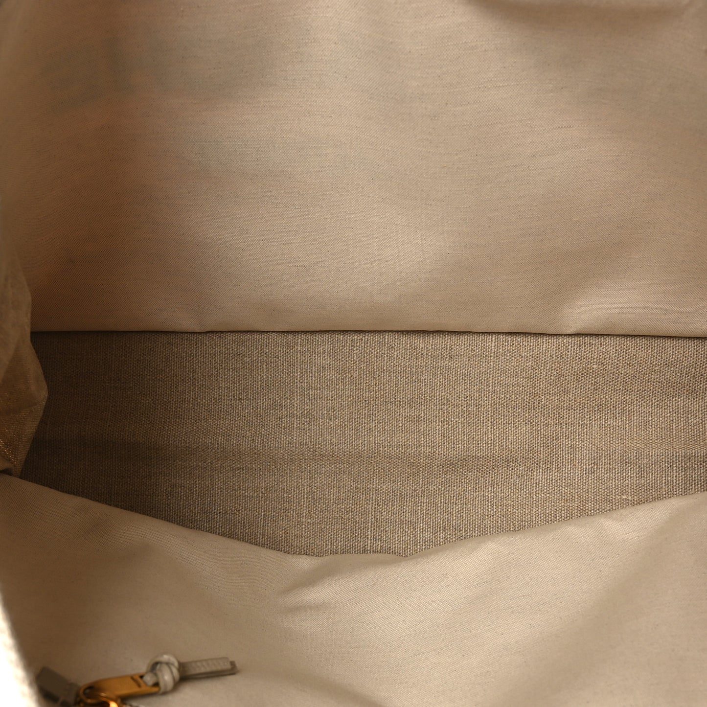 Linen Calfskin Rive Gauche Tote Beige Sea Salt