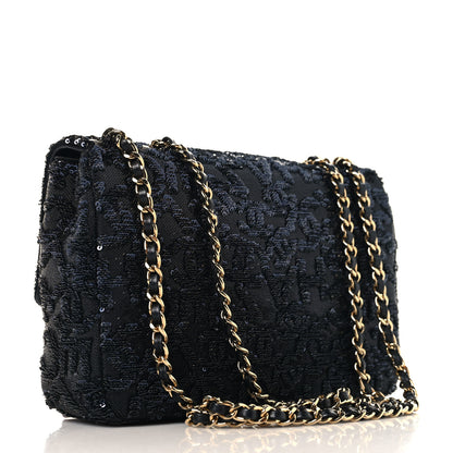Chanel Sequin Quilted Small Single Flap Black 5 of 20
