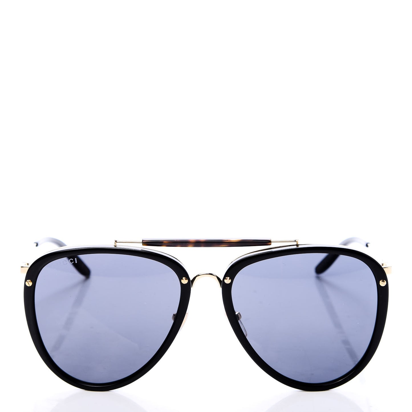 Aviator Sunglasses GG0672S Black Gold