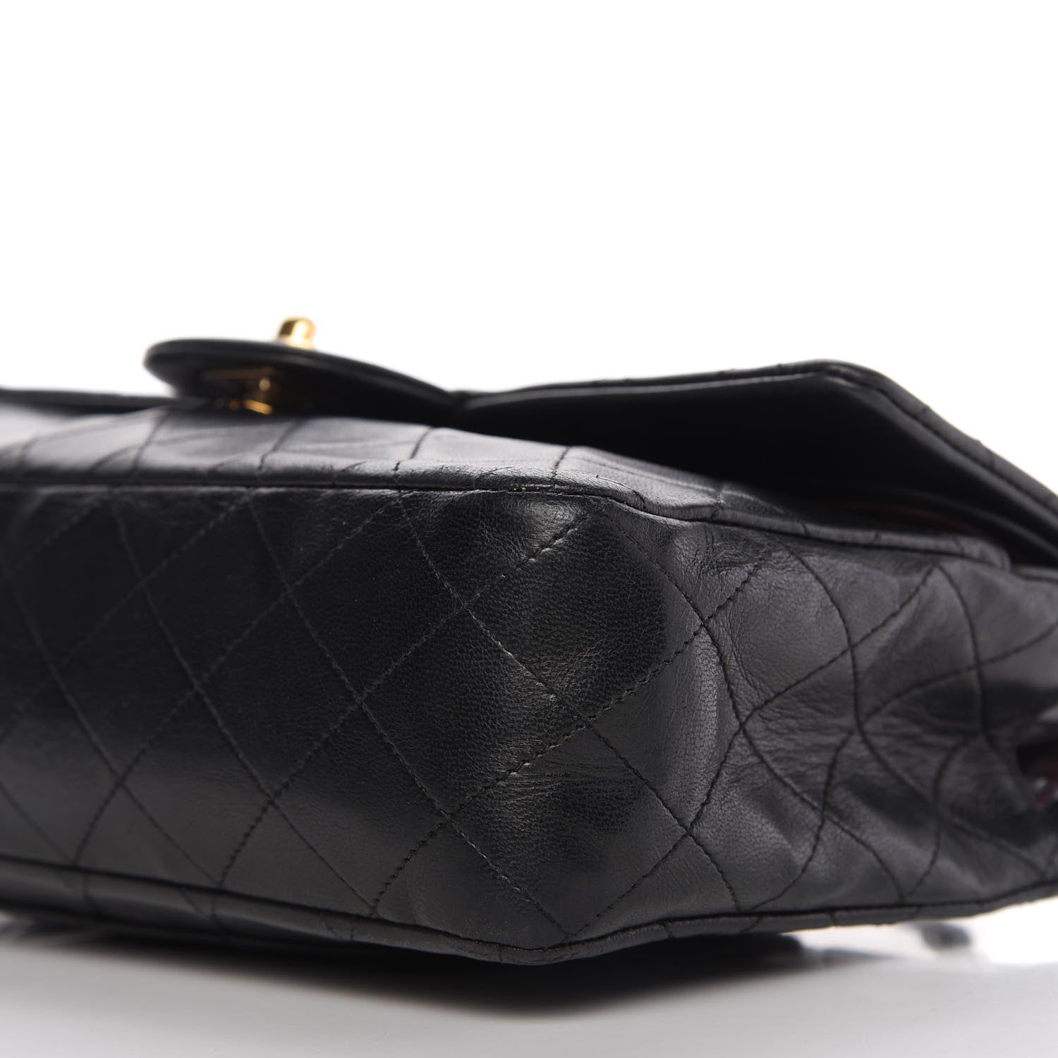 Chanel Lambskin Quilted Medium Double Flap Black 7 of 10