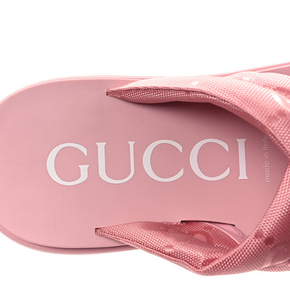 Gucci GG Nylon Platform Slide Sandals 39 Hopeful Pink 7 of 8