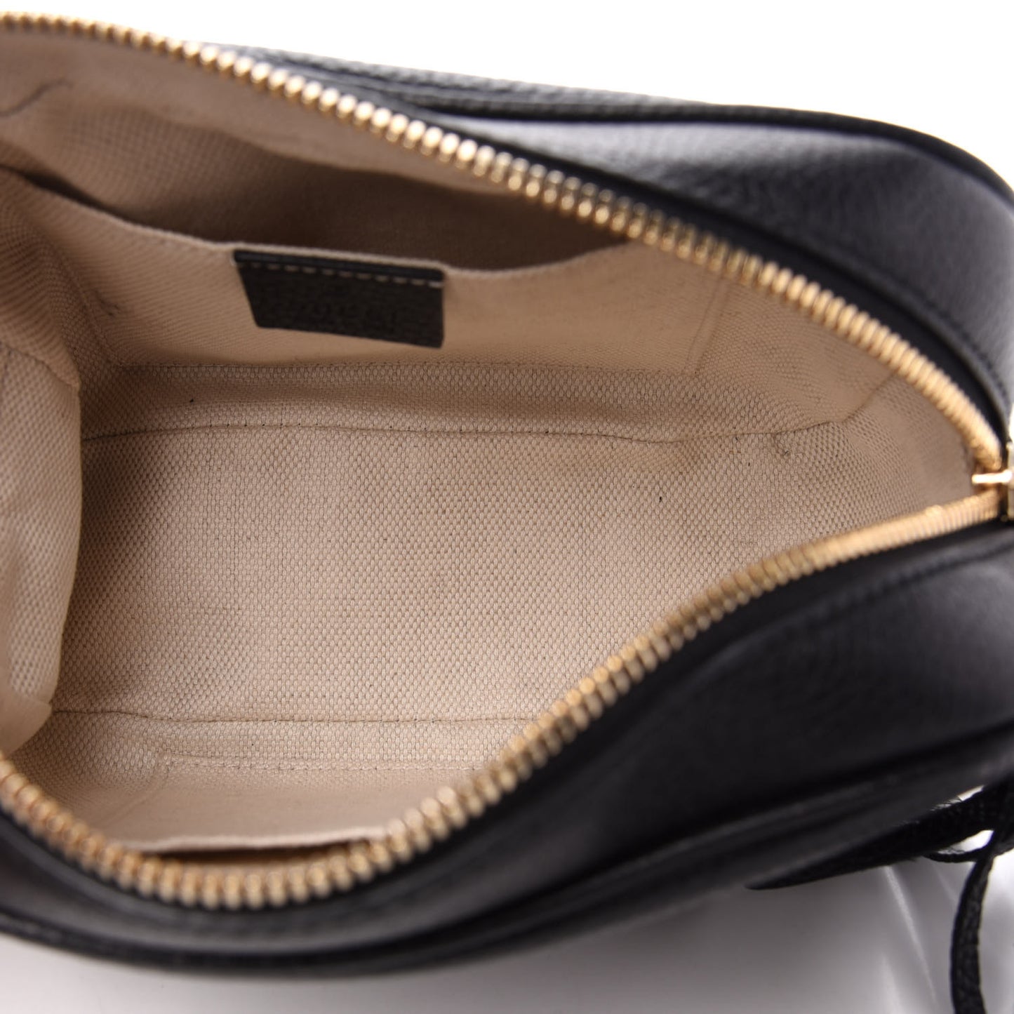 Pebbled Calfskin Small Soho Disco Bag Black