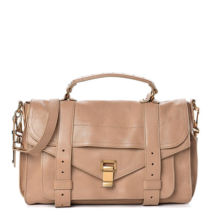 Proenza Schouler Lambskin PS1 Medium Satchel Stone 1 of 13