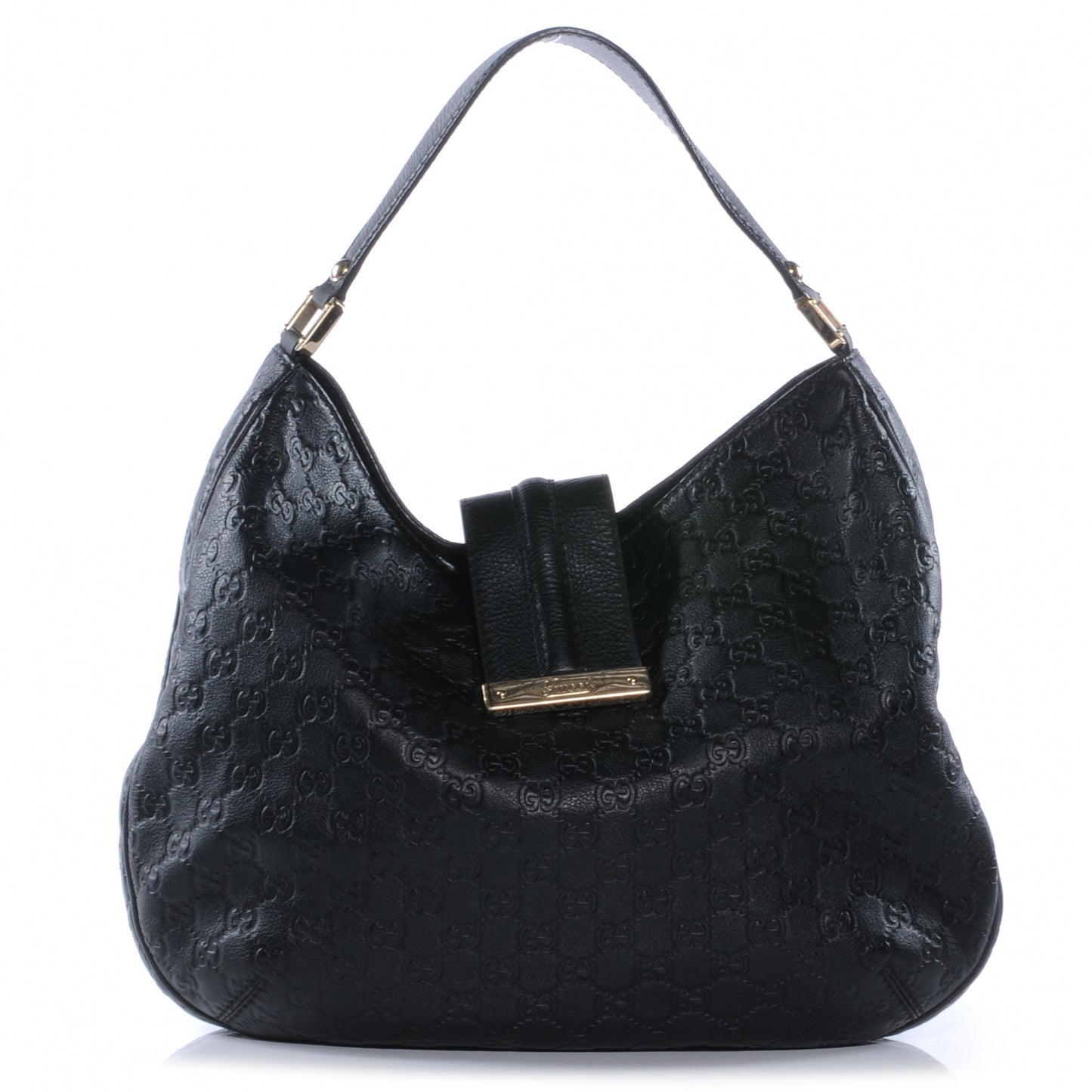 Guccissima New Ladies Web Hobo Black