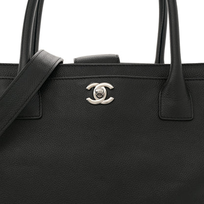 Chanel Calfskin Cerf Executive Shopper Tote Black 9 of 14