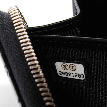 Chanel Patent Quilted Large Gusset Zip Around Wallet Black 7 of 9