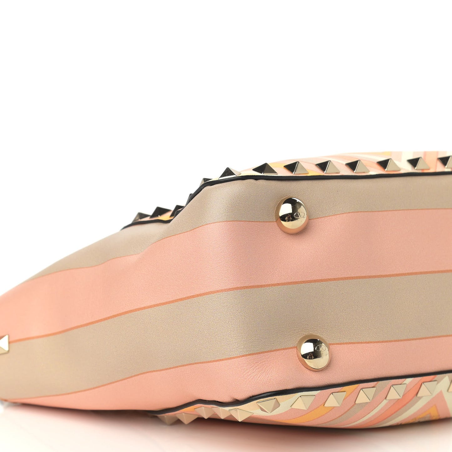 Vitello Native Couture 1975 Mini Rockstud Tote Mandarin Sorbet
