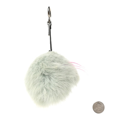 Fendi Fox Rabbit Goat Mink Fur Vitello Flamingo Bagood Monster Bag Bug Charm  Light Blue 2 of 5
